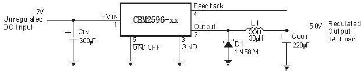 Corebai(芯佰微)的CBM2596DT-3.3系统框图