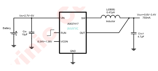 AWINIC(艾为)的AW37417FDR系统框图
