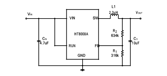 HTCSEMI(海天芯)的HT8008ARTZ系统框图