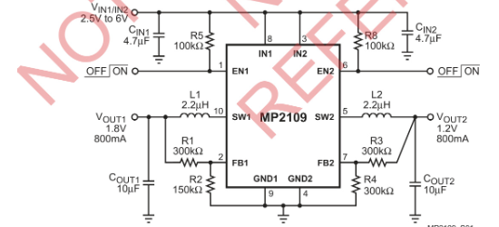 MPS(芯源)的MP2109DQ-LF-Z系统框图