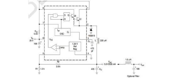 XBLW(芯伯乐)的MC34063AN(XBLW)系统框图