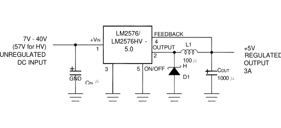 UMW(友台半导体)的LM2576S-ADJ(UMW)系统框图