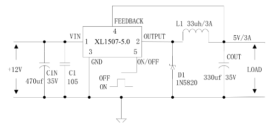 XLSEMI(芯龙)的XL1507-5.0E1系统框图