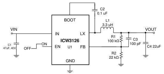 ICW(艾创微)的ICW3126AS6G系统框图
