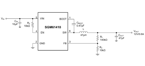 SGMICRO(圣邦微)的SGM61410XN6G/TR系统框图