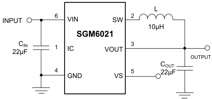 SGMICRO(圣邦微)的SGM6021-3YUDT6G/TR系统框图
