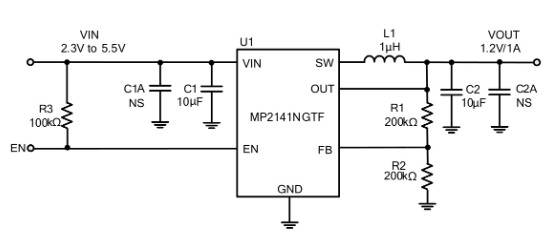 MPS(芯源)的MP2141NGTF-Z系统框图