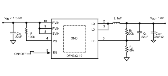Silergy(矽力杰)的SY8063DBC系统框图