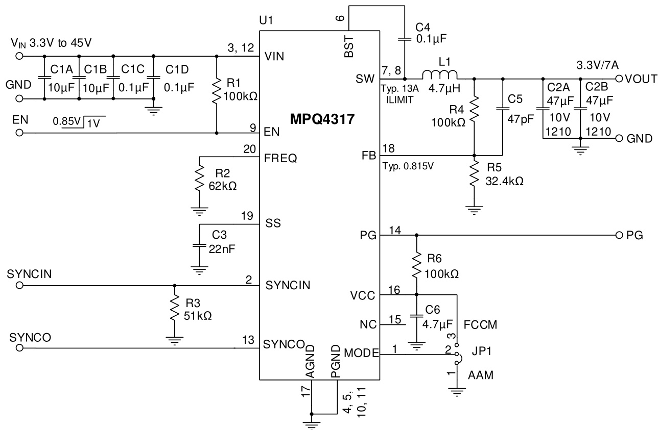 MPS(芯源)的MPQ4317GRE-AEC1-Z系统框图