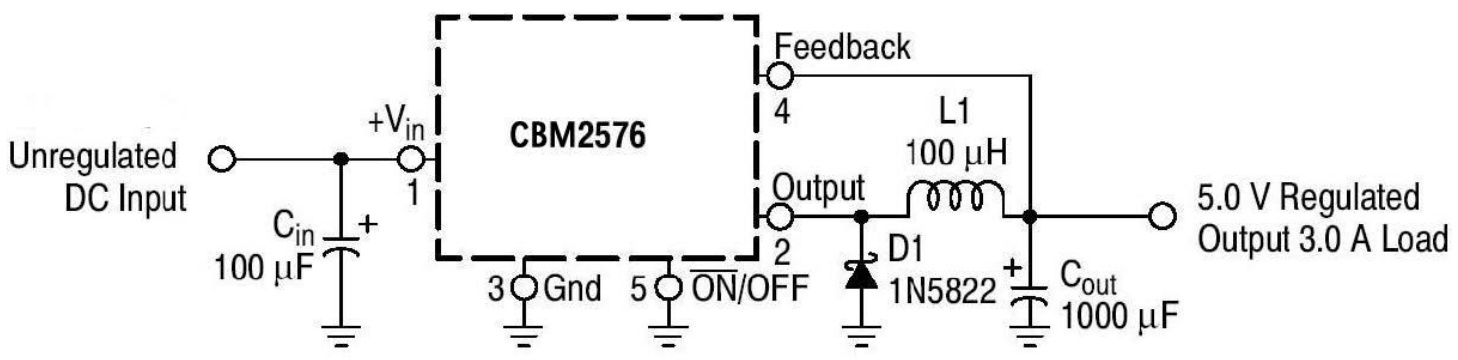 Corebai(芯佰微)的CBM2576DT-5.0系统框图