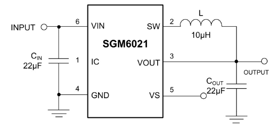 SGMICRO(圣邦微)的SGM6021-4YUDT6G/TR系统框图