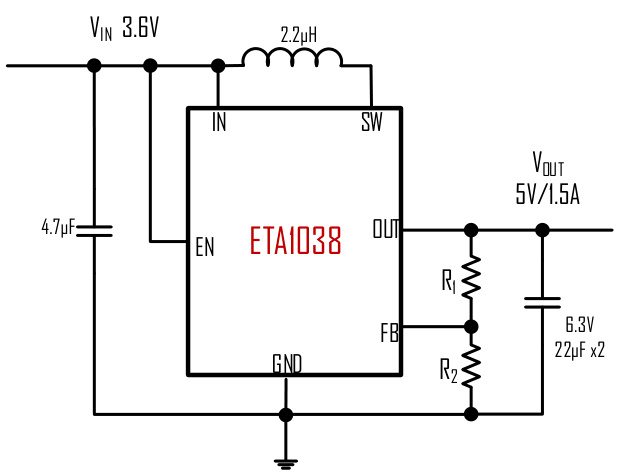 ETA(钰泰)的ETA1038S2G系统框图
