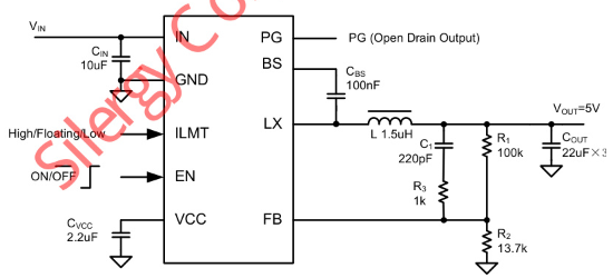 Silergy(矽力杰)的SY8368QNC系统框图