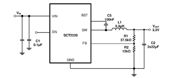SCT(芯洲科技)的SCT2220TVBR系统框图