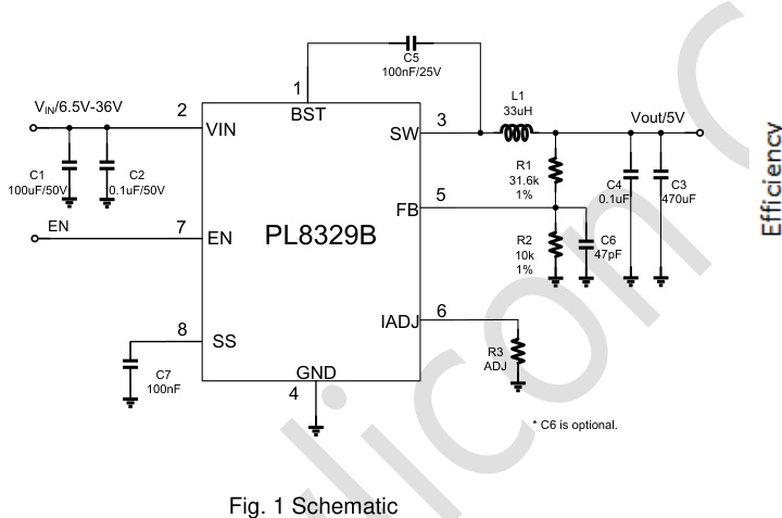 POWLICON(宝砾微)的PL8329B系统框图