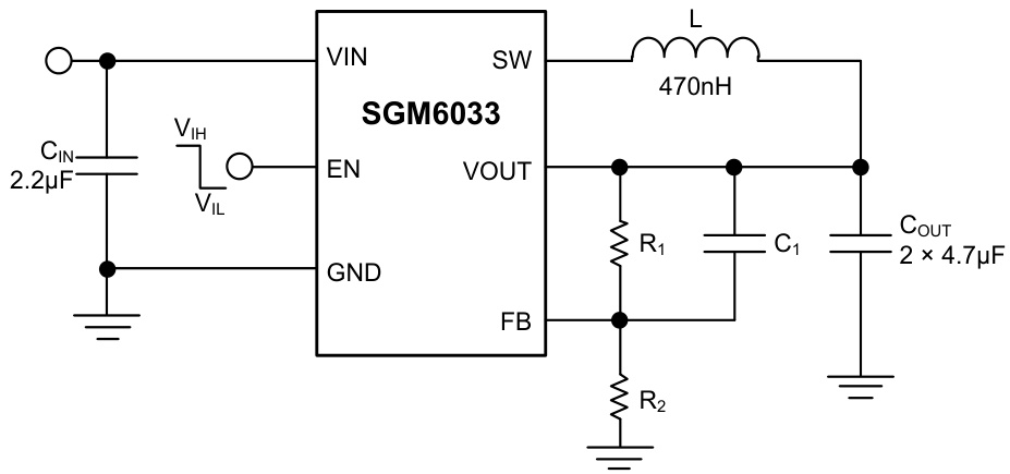 SGMICRO(圣邦微)的SGM6033-ADJXTDI6G/TR系统框图