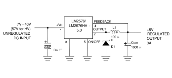 UMW(友台半导体)的LM2576S-12(UMW)系统框图