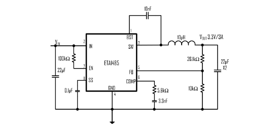 ETA(钰泰)的ETA1485E8A系统框图