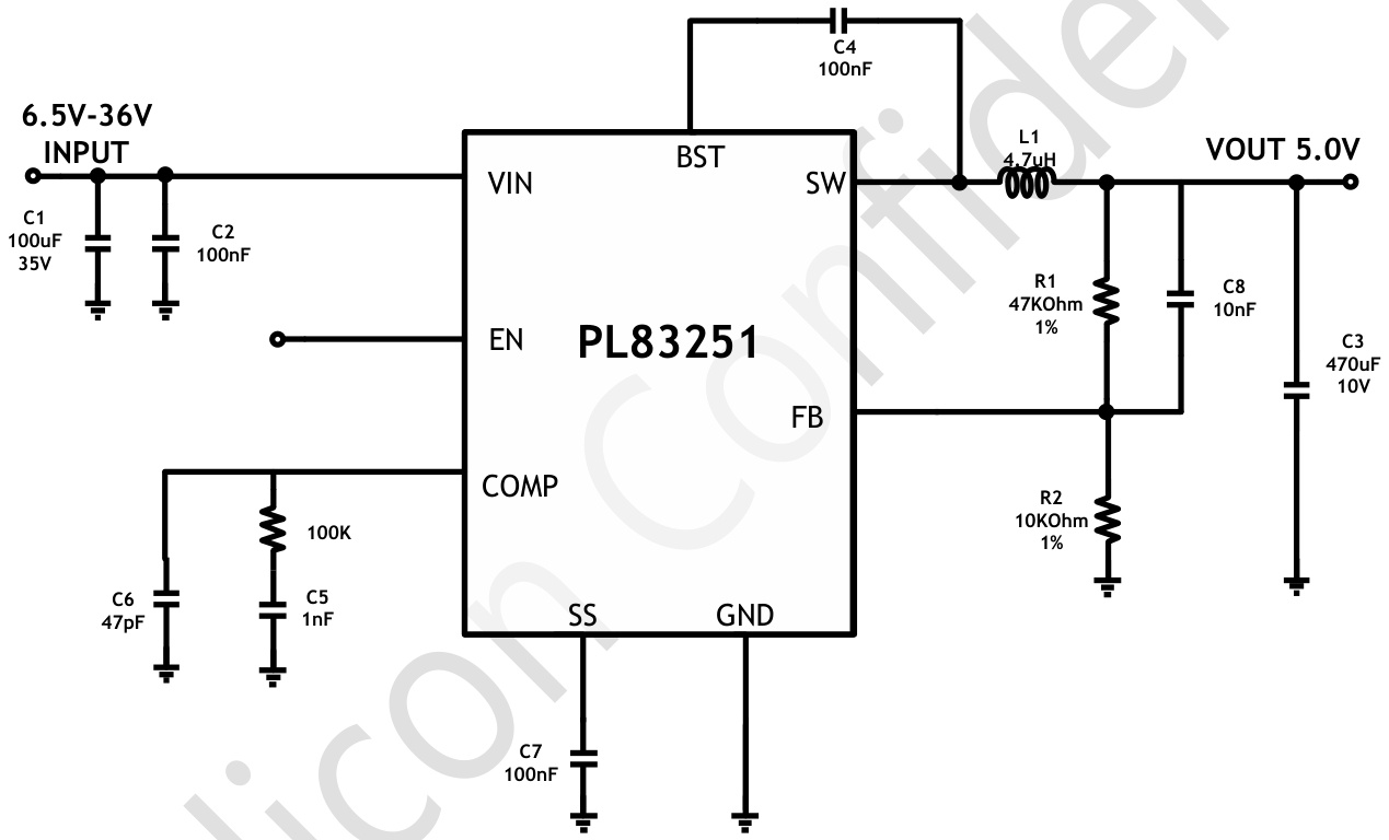 POWLICON(宝砾微)的PL83251系统框图