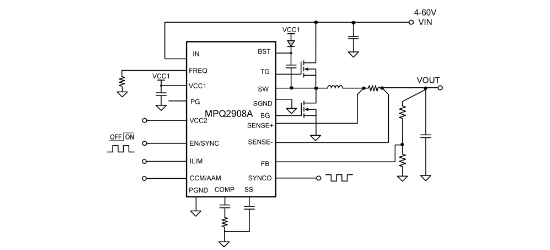 MPS(芯源)的MPQ2908AGL-Z系统框图