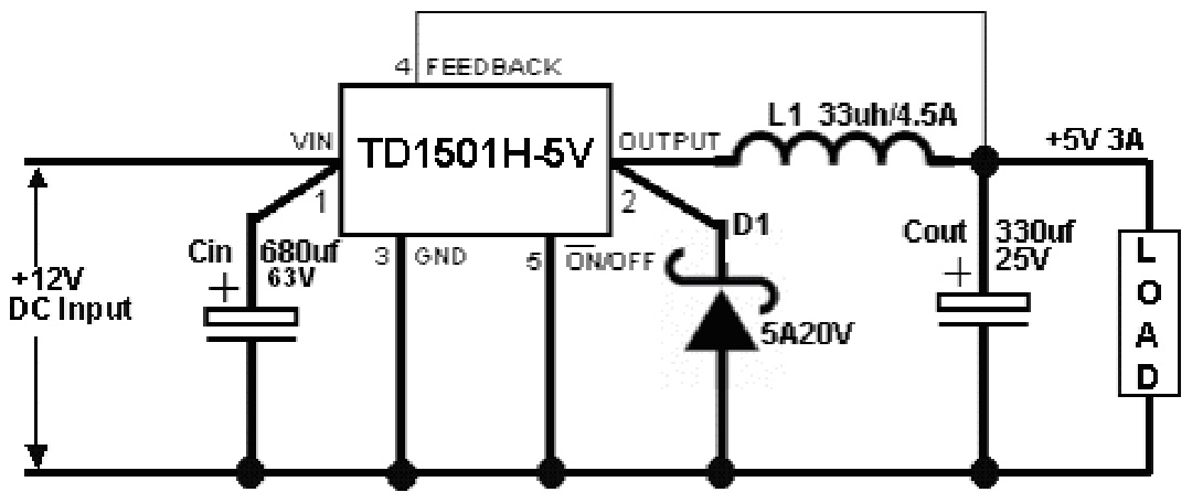 Techcode(泰德)的TD1501HSADJ系统框图