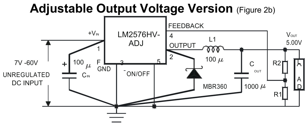 MSKSEMI(美森科)的LM2576S-ADJ-MS系统框图