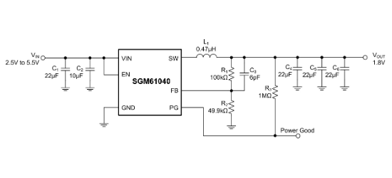 SGMICRO(圣邦微)的SGM61040BXTEP7G/TR系统框图