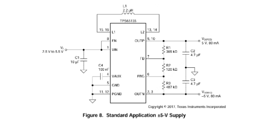 TI(德州仪器)的TPS65135RTER系统框图