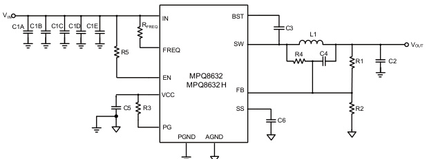 MPS(芯源)的MPQ8632GVE-20-Z系统框图