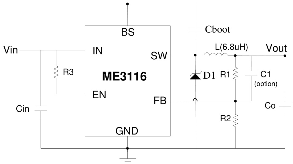 MICRONE(南京微盟)的ME3116AM6G系统框图