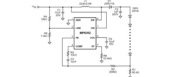 MPS(芯源)的MP6002DN-LF-Z系统框图