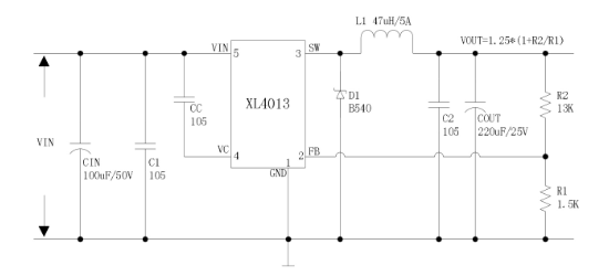 XLSEMI(芯龙)的XL4013E1系统框图