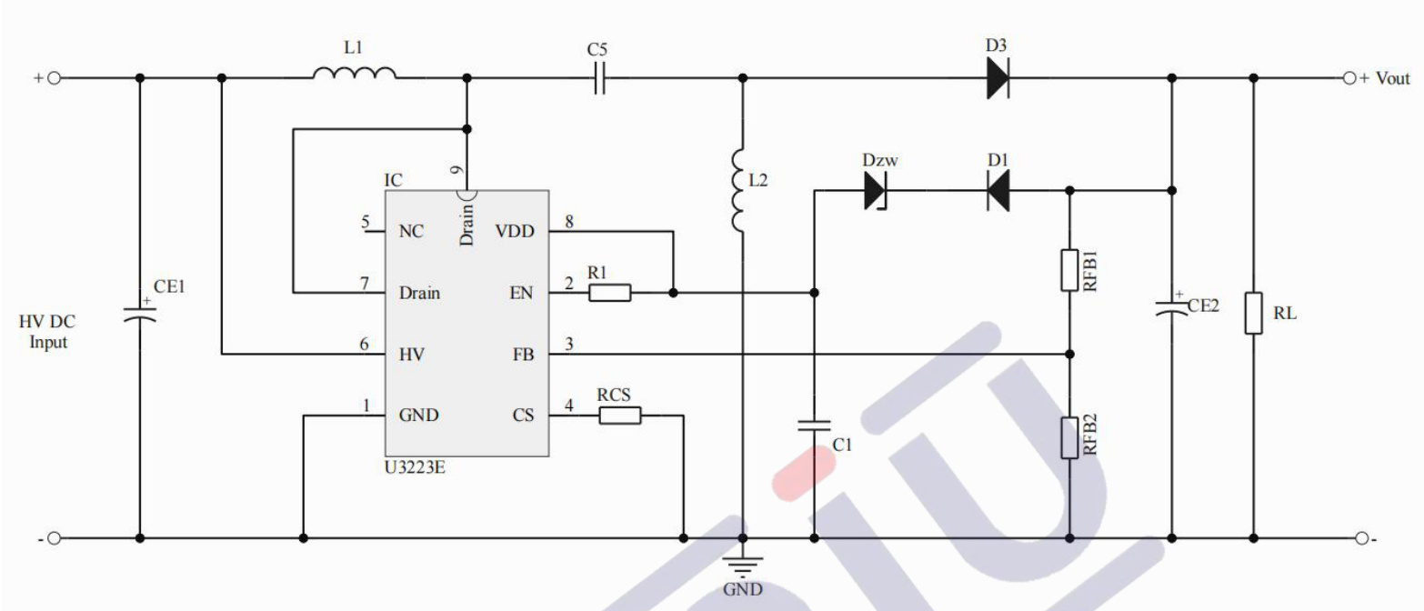 UNI-SEMIC(宇力半导体)的U3223E系统框图