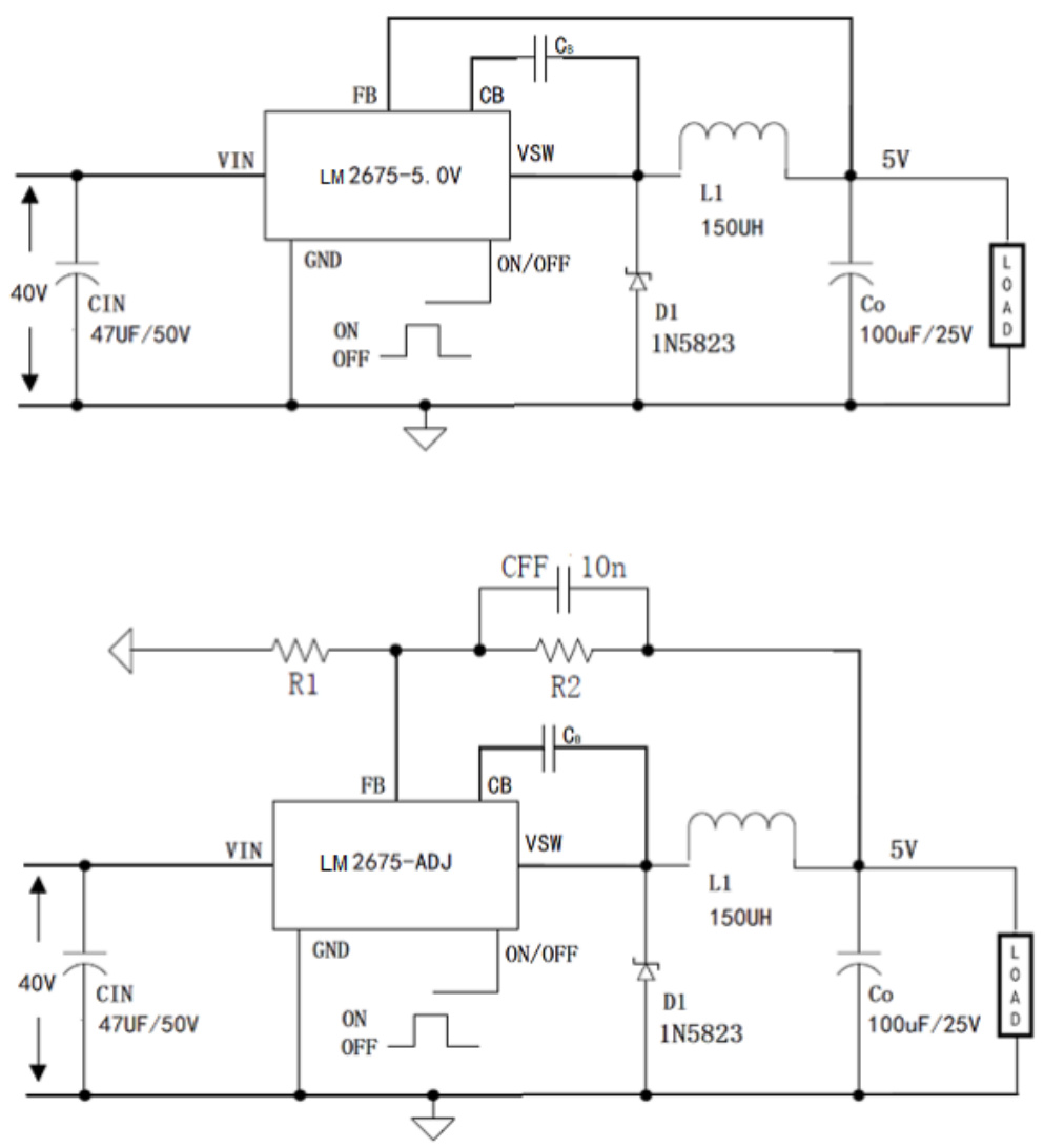 UMW(友台半导体)的LM2675M-5.0(UMW)系统框图
