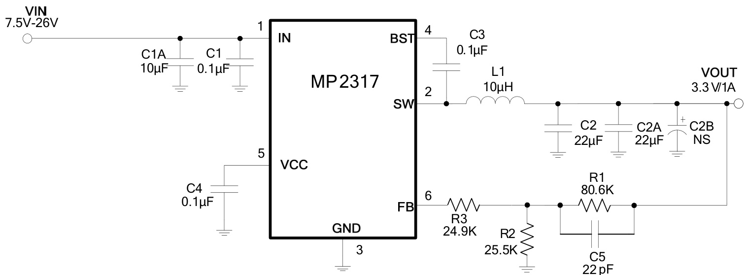 MPS(芯源)的MP2317GJ-Z系统框图