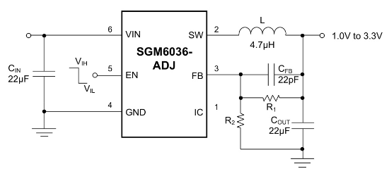SGMICRO(圣邦微)的SGM6036-ADJYUDT6G/TR系统框图