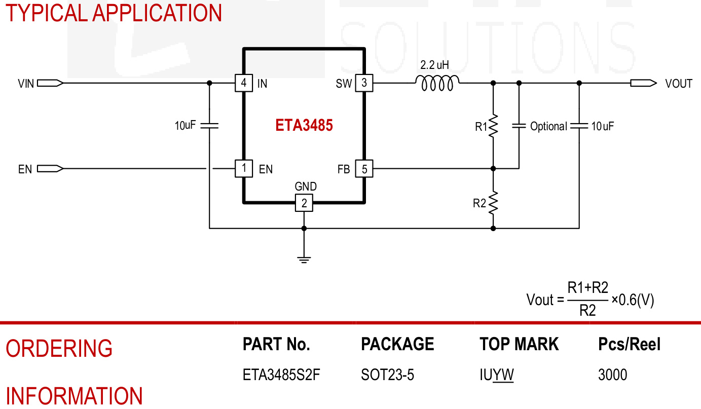 ETA(钰泰)的ETA3485S2F系统框图