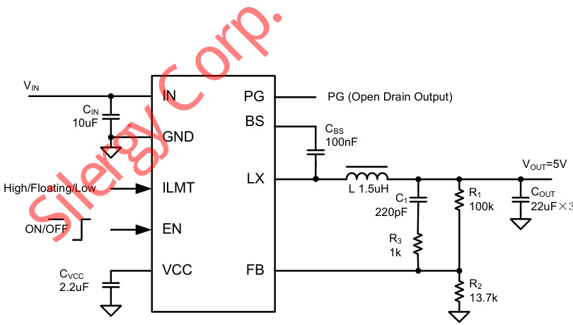 Silergy(矽力杰)的SY8368QNC系统框图