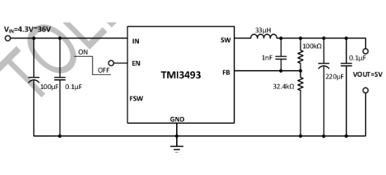 TMI(拓尔微)的TMI3493系统框图