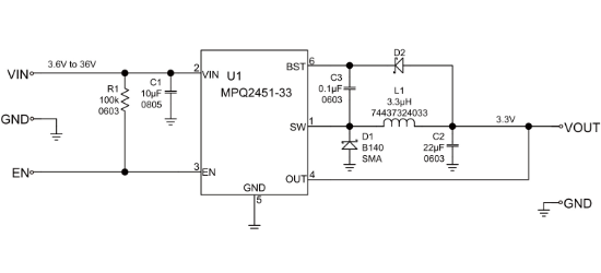 MPS(芯源)的MPQ2451DJ-AEC1-LF-Z系统框图