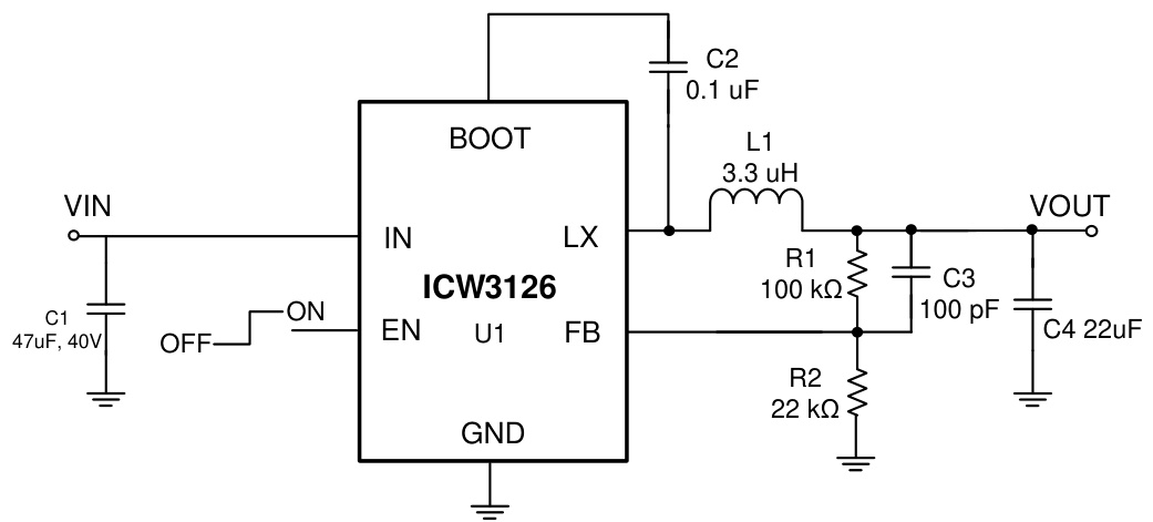 ICW(艾创微)的ICW3126AS6G系统框图