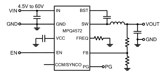 MPS(芯源)的MPQ4572GQB-AEC1-Z系统框图