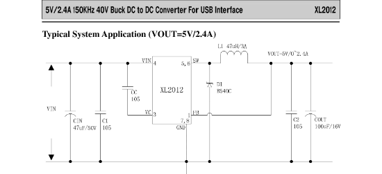 XLSEMI(芯龙)的XL2012E1系统框图