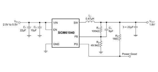 SGMICRO(圣邦微)的SGM61040AXTEP7G/TR系统框图