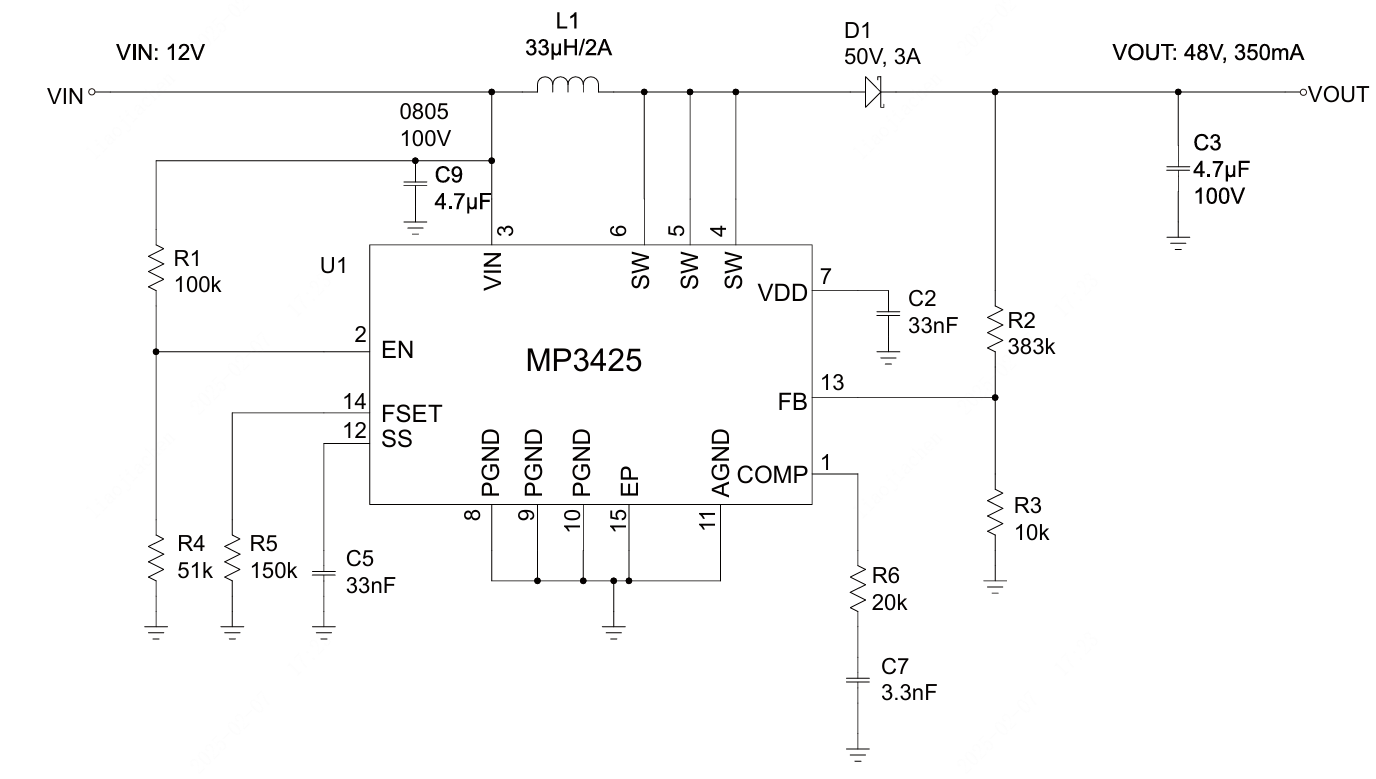MPS(芯源)的MP3425DL-LF-Z系统框图