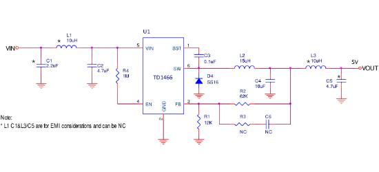 Techcode(泰德)的TD1466TR系统框图