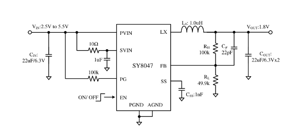 Silergy(矽力杰)的SY8047QDC系统框图
