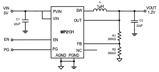 MPS(芯源)的MP2131GG-Z系统框图