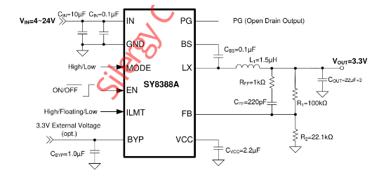 Silergy(矽力杰)的SY8388ARHC系统框图