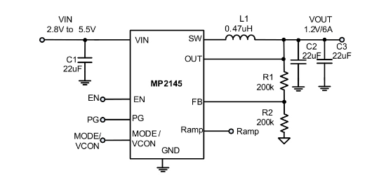 MPS(芯源)的MP2145GD-Z系统框图